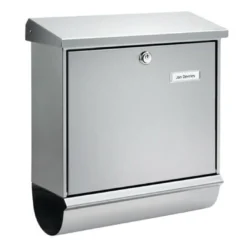 BURG-WÄCHTER Briefkasten Comfort-Set 39130 Ni H.440mm B.380mm T.148mm VA DIN C4 - 39130 NI
