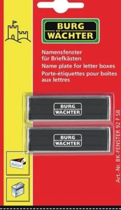 BURG-WÄCHTER Ersatz-Namensfenster alle Briefk. - BK 92 F SB