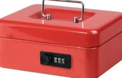 BURG-WÄCHTER Geldkassette MONEY H90xB200xT160mm Gewicht 1kg Zahlenschloss rot - Money Code 5020 red