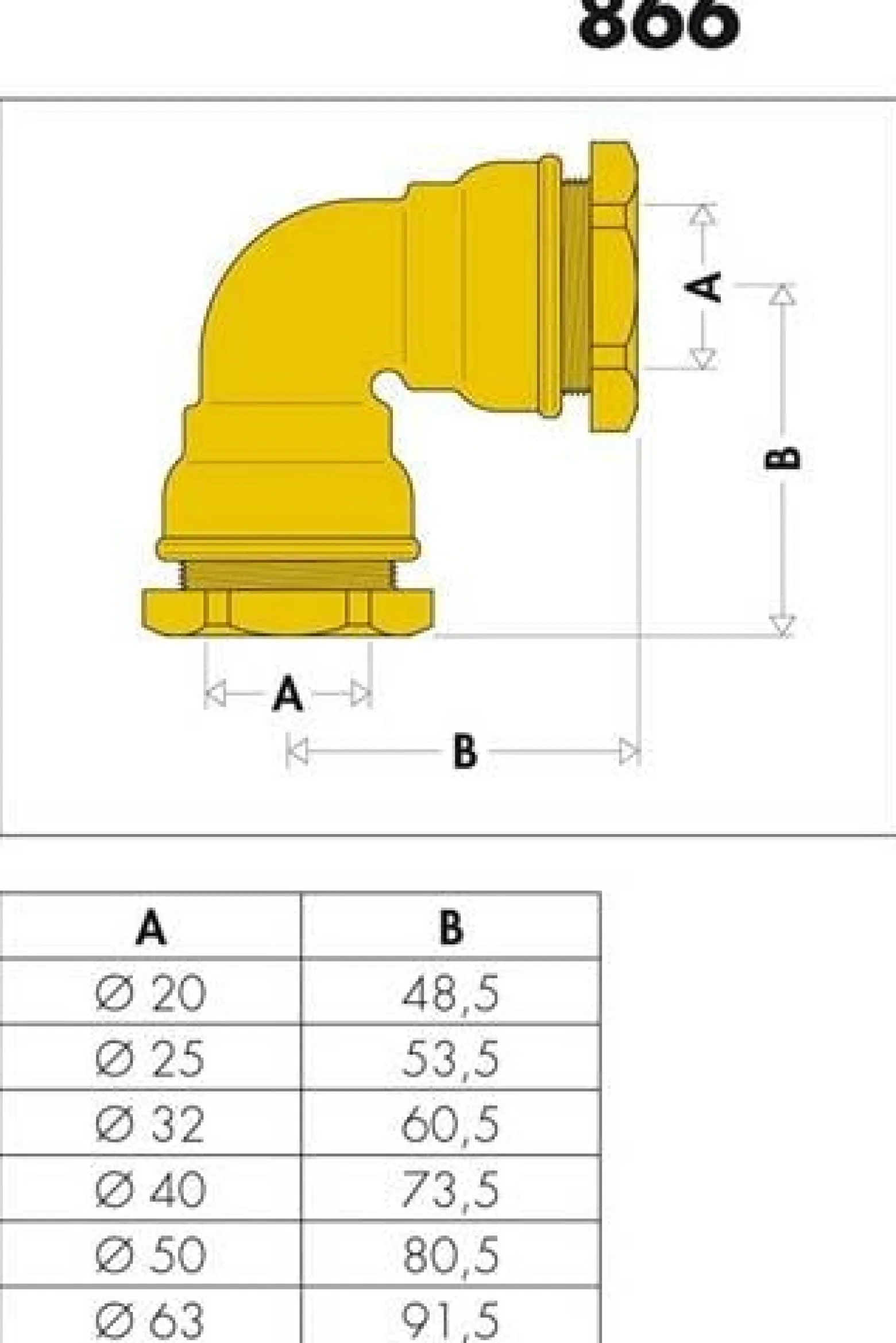 CA Winkelverschraubung für PE-Kunststoffrohr 32 mm