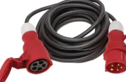 CEE-Verlängerung m.Phasenwendestecker 32 A 400 V 10m H07RN-F 5x4mm² schwarz IP44
