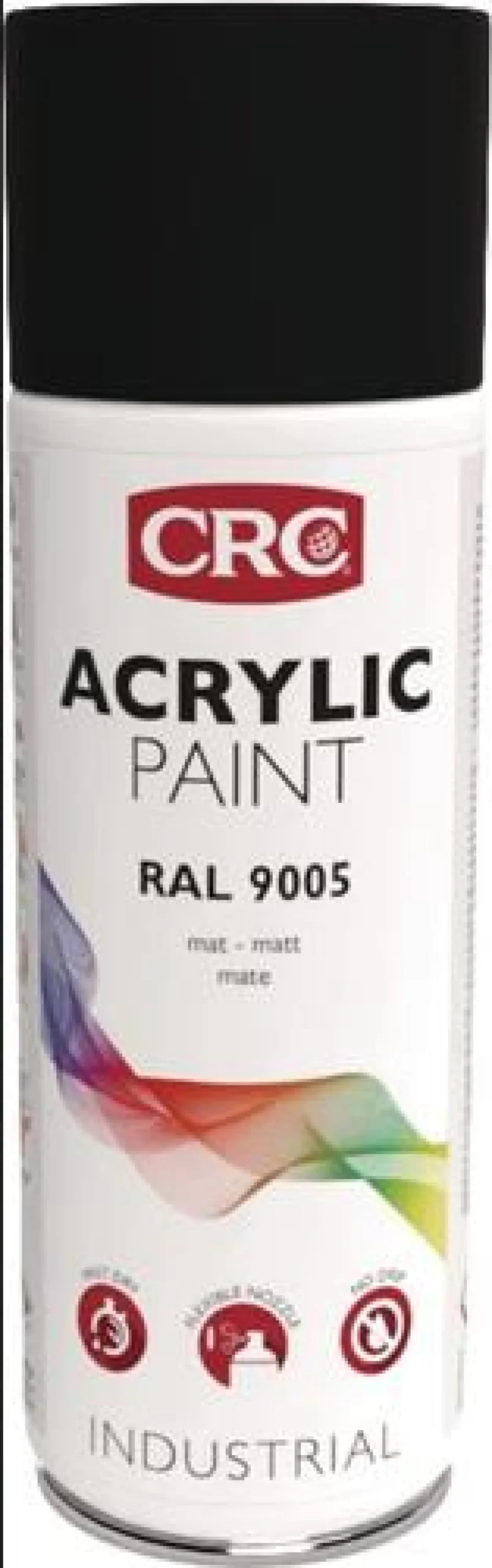 CRC Farbschutzlackspray ACRYLIC PAINT tiefschwarz matt RAL 9005 400 ml Spraydose - 31075-AA