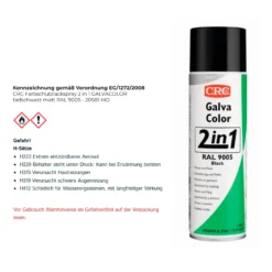 CRC Farbschutzlackspray 2 in 1 GALVACOLOR tiefschwarz matt RAL 9005 - 20581-HO