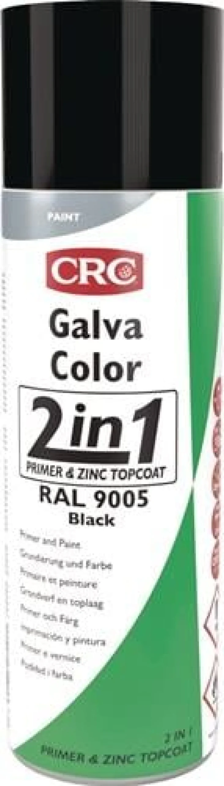 CRC Farbschutzlackspray 2 in 1 GALVACOLOR tiefschwarz matt RAL 9005 - 20581-HO