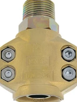 Dampfschlaucharmatur STA verz.u.gelb passiviert Schl.-Gr.25mm AG 1 Zoll TEGUMA