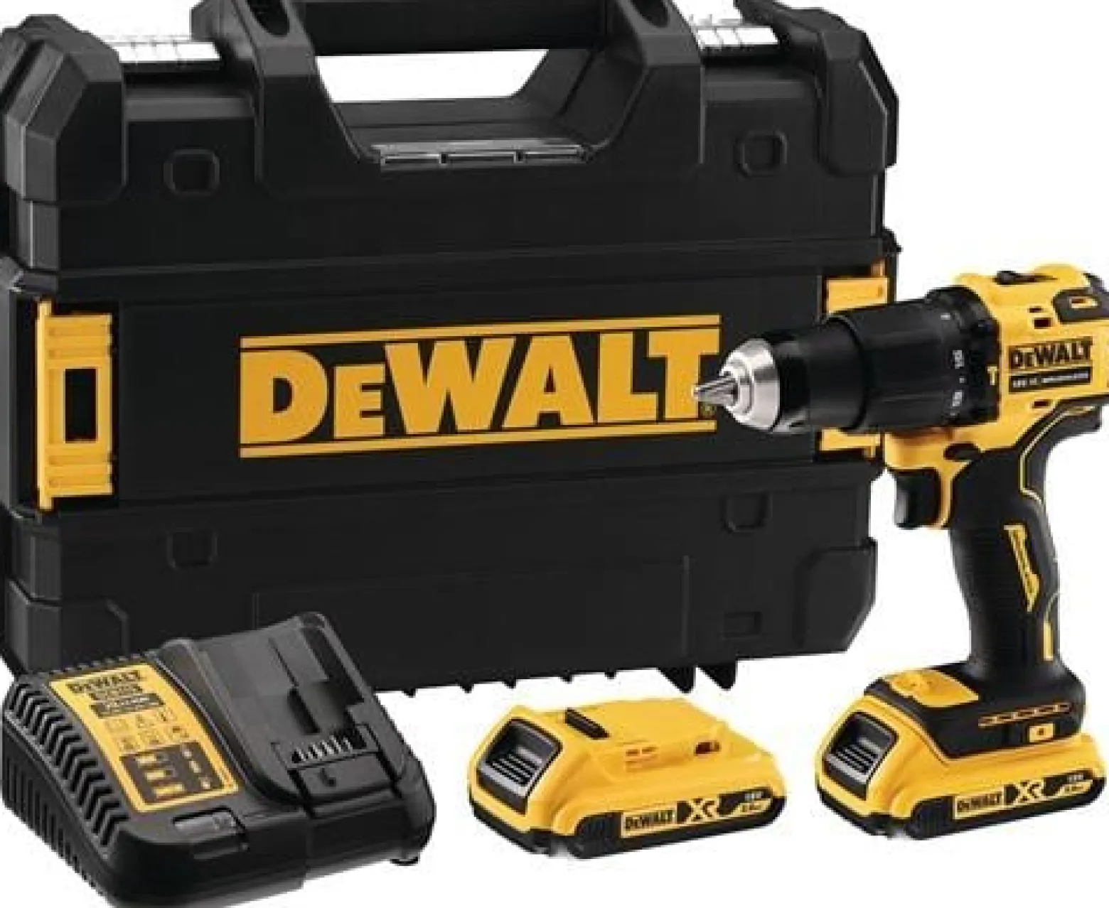 Dewalt DCD709D2T Akku-Schlagbohrschrauber XR 18 V / 2x 2,0 Ah Akku + Ladegerät in T Stak-Box