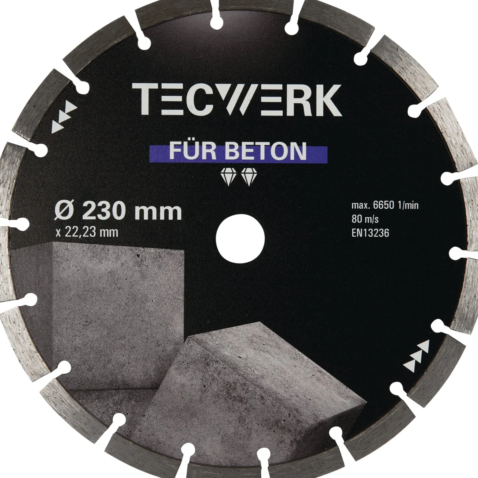 Diamanttrennscheibe BETON D.230mm Bohr.22,23mm Seg.-B.38,5mm