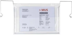 Drahtbügeltasche Maße 165x245mm A5 S.180µ quer m.Klappe PVC-Weichfolie TRANSPAK