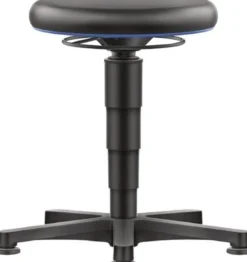 Drehhocker Bodengleiter Kunstleder Kunstleder schwarz Sitz-H.450-650mm BIMOS