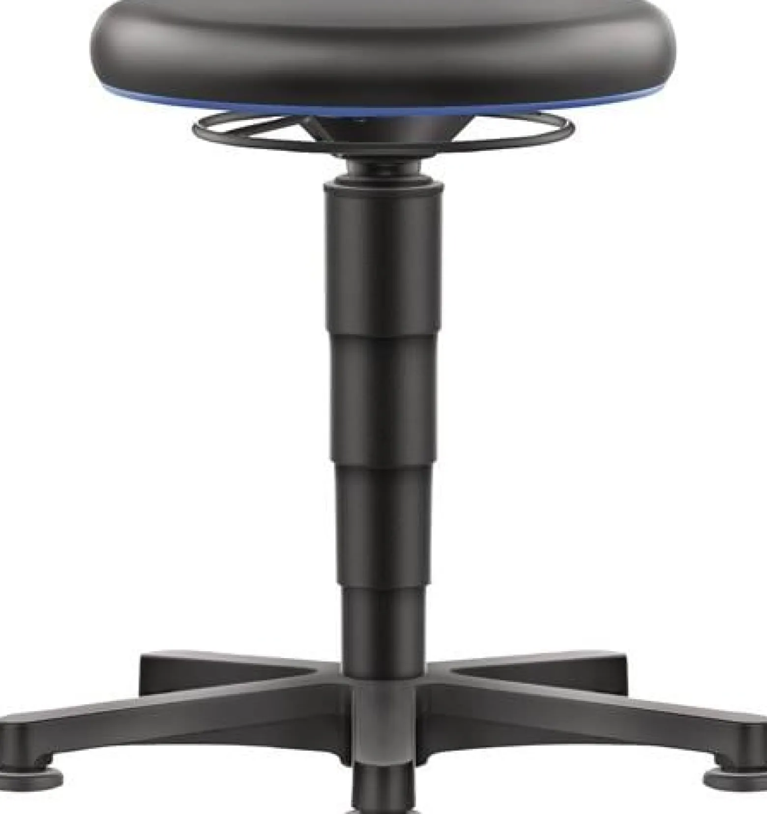 Drehhocker Bodengleiter Kunstleder Kunstleder schwarz Sitz-H.450-650mm BIMOS