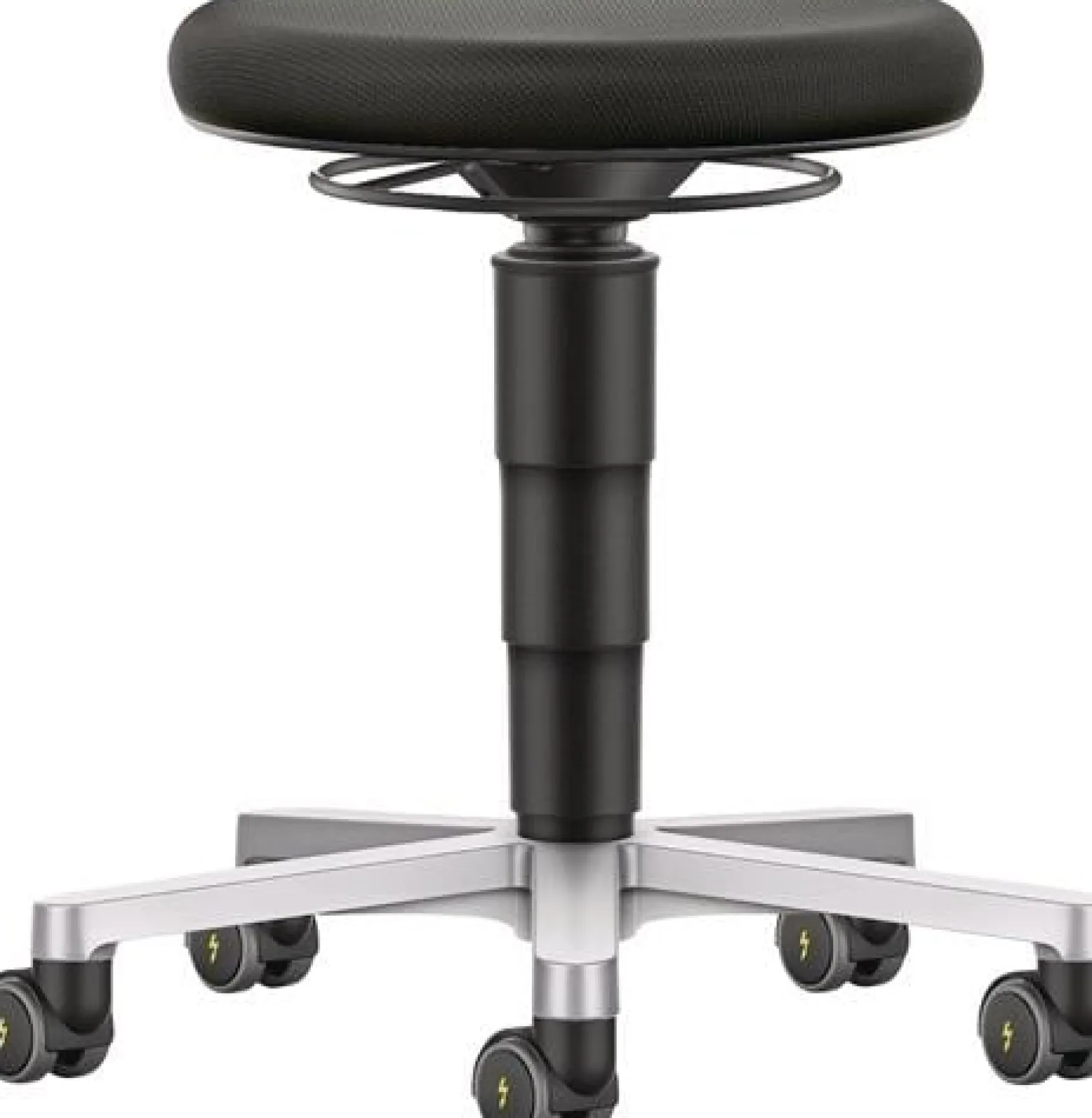 Drehhocker Rl.Stoffpolster schwarz Sitz-H.450-650mm Stoff BIMOS