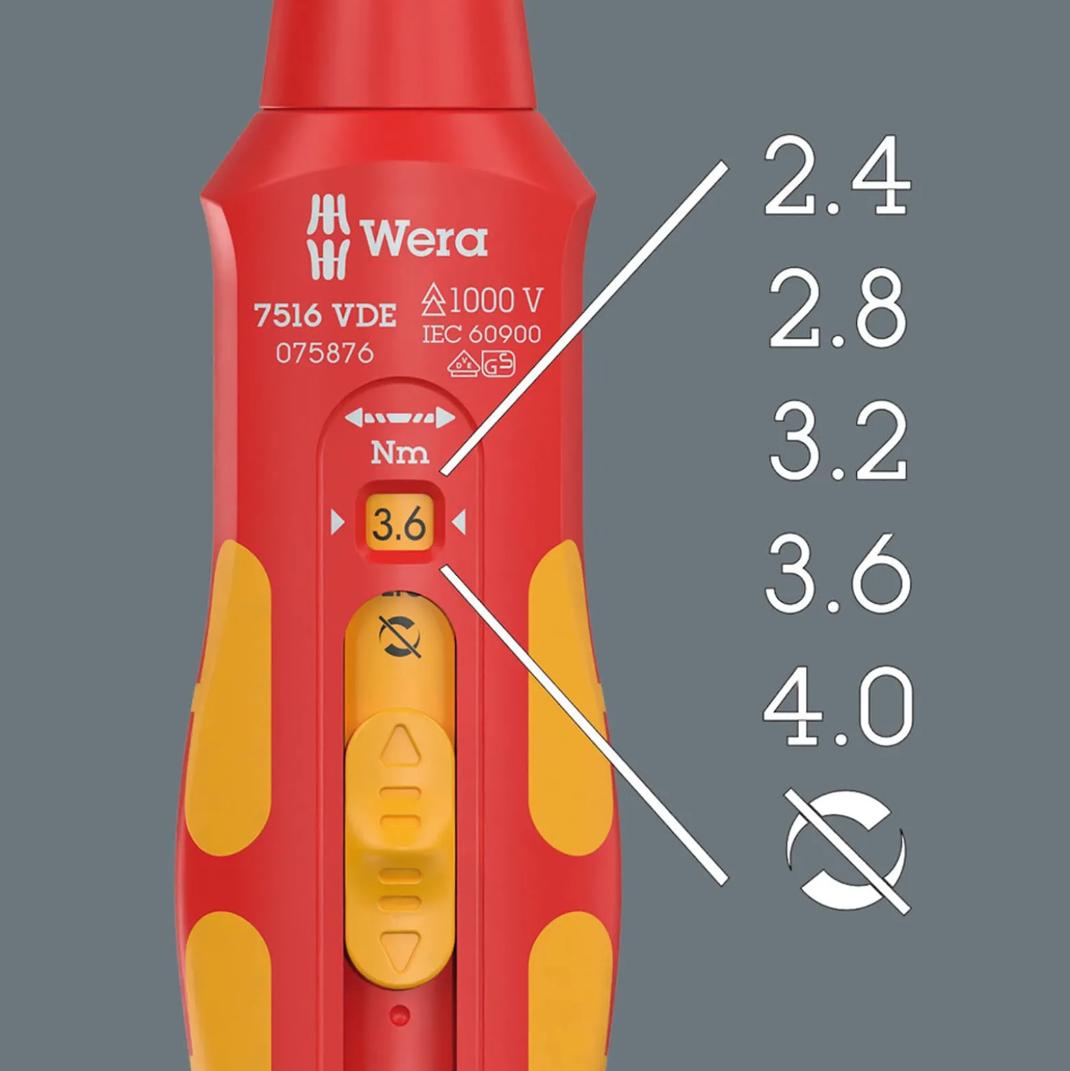 Drehmomentschraubendreher 7516 VDE Kraftform Safe-Torque Speed 9mm WERA