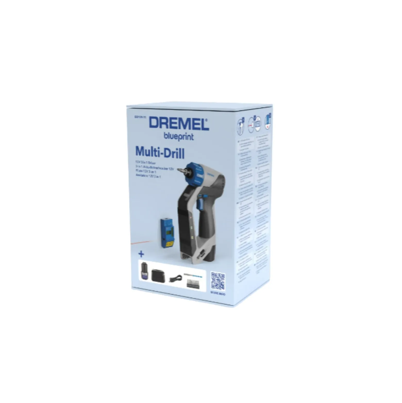 DREMEL® Blueprint 3-in-1 Akku-Bohrschrauber 12V /1x Akku 12V 2.0Ah + Ladegerät und Zubehör - F013DD12JA