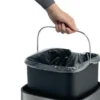 DURABLE Abfallsammler NO TOUCH 12L 12l H430mm VA/Ku.metallic silber - 342123