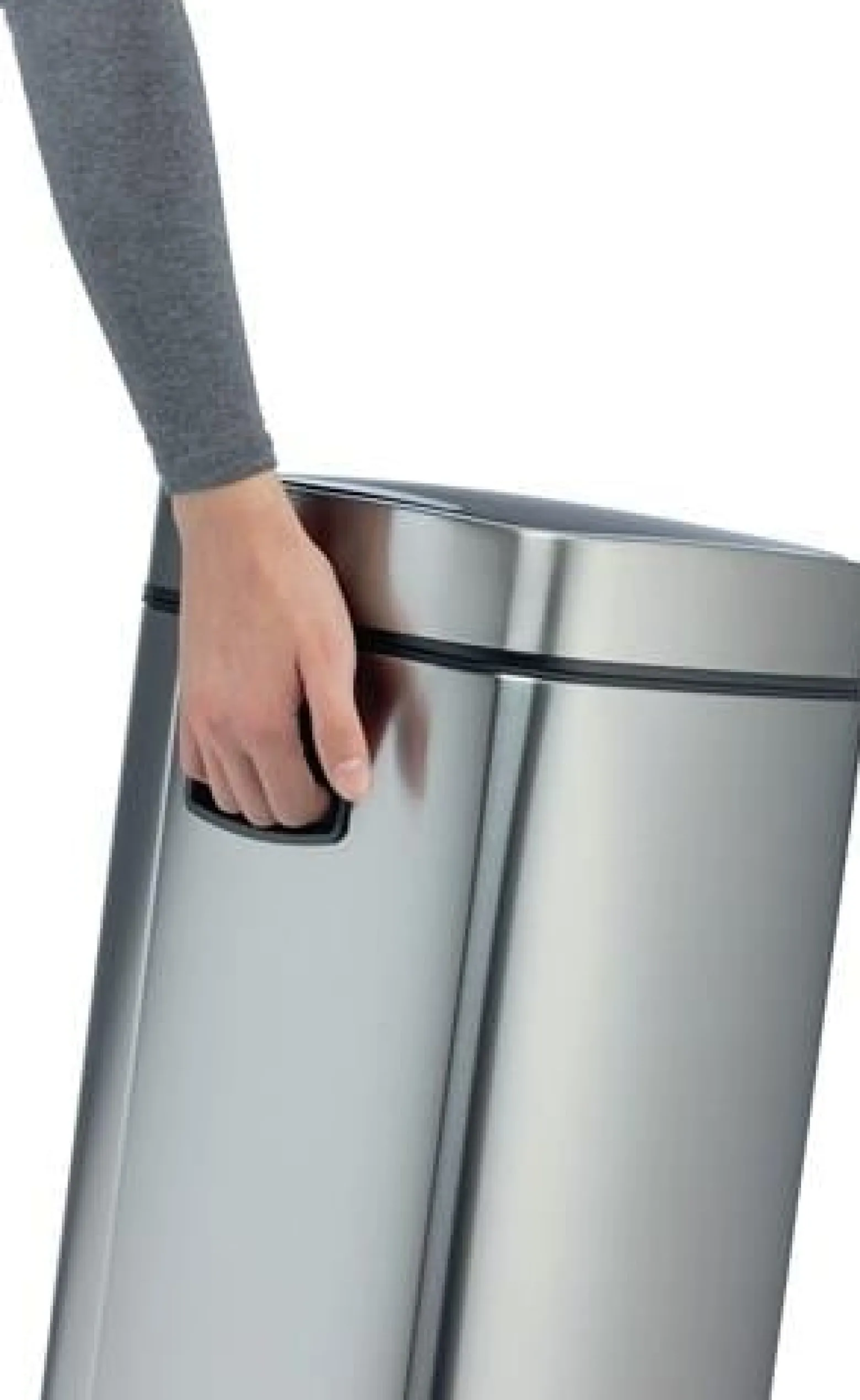 DURABLE Abfallsammler NO TOUCH 12L 12l H430mm VA/Ku.metallic silber - 342123