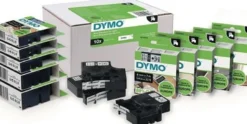 Dymo Schriftband Bandbreite 12 mm Bandlänge 7 m schwarz auf rot - S0720570