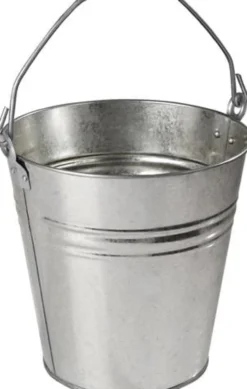 Eimer 9,5 l Stahlblech, verzinkt silber - 01OK28