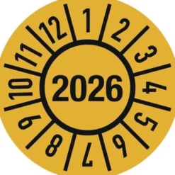 Einjahresprüfplakette D.30mm J.2026 m.Monaten Folie