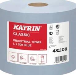 ELOS Putztuchrolle Katrin Classic L 2 L190xB220mm ca.mm blau 2-lagig 2 RL/KT - 481108