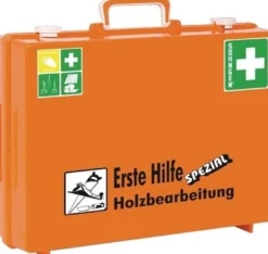 Erste Hilfe Koffer Beruf SPEZIAL Holzbearbeitung B400xH300xT150ca.mm orange