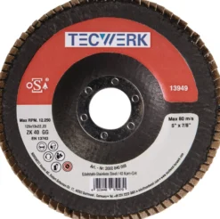 Fächerscheibe D.125mm K.60 kon.Alu.SCg TECWERK