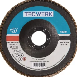 Fächerscheibe Kehlnaht D.125mm K.40 kon.INOX ZK TECWERK