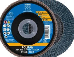 Fächerscheibe POLIFAN Z PSF STEELOX D.125mm K.120 kon.STA/INOX ZK Z PFERD
