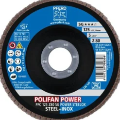 Fächerscheibe POWER STEELOX D.125mm K.80 INOX ZK Z Ausf.kon.PFERD