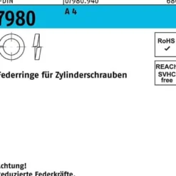Federring DIN 7980 f.Zylinderschrauben 5 A 4 1000 Stück