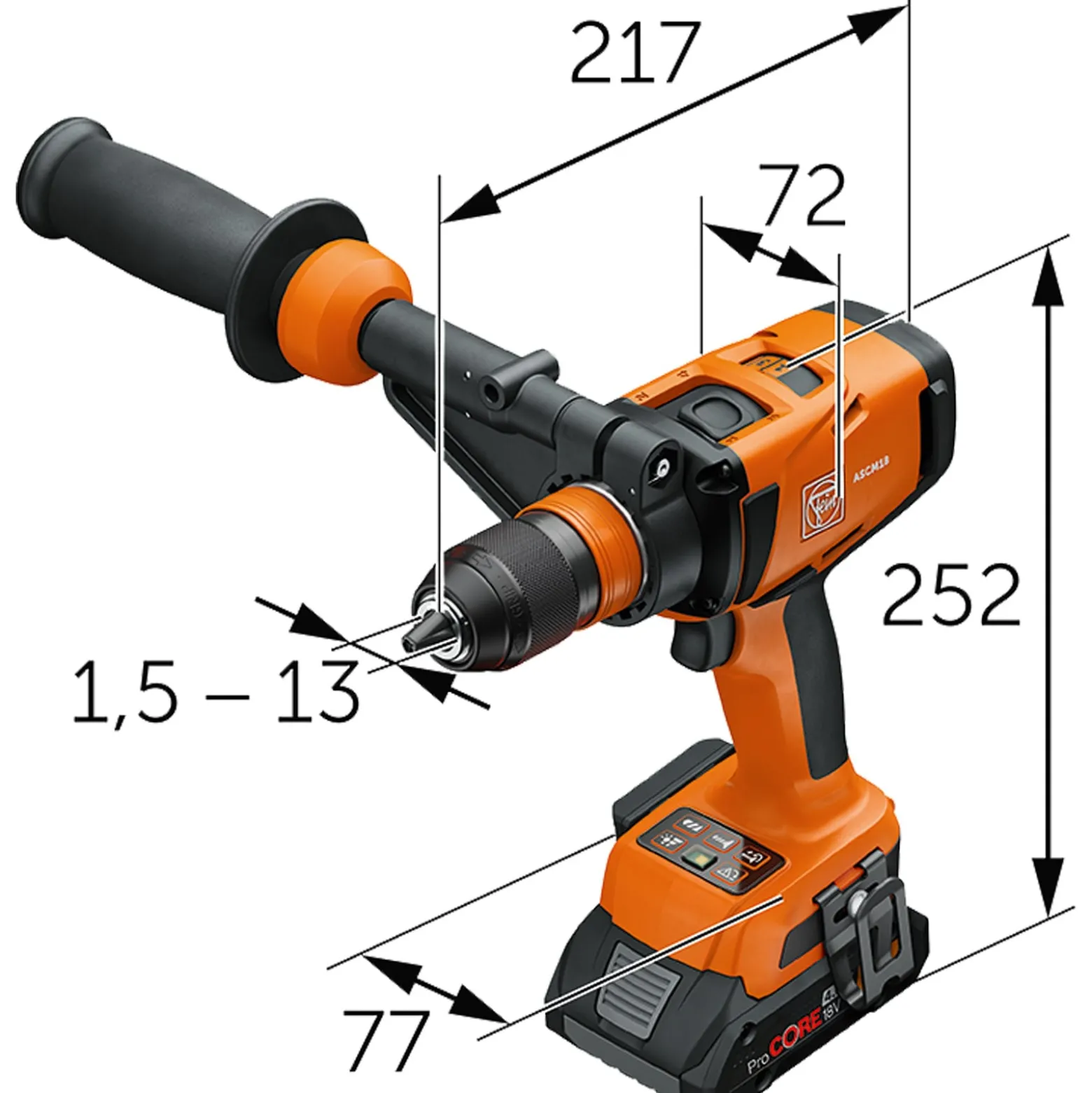 Fein Vorteils-Combo Akku: Akku-Bohrschrauber ASCM 18-4 QM AS & Akku-Winkelschleifer CCG 18-125-12 in L-Boxx- 99100000837