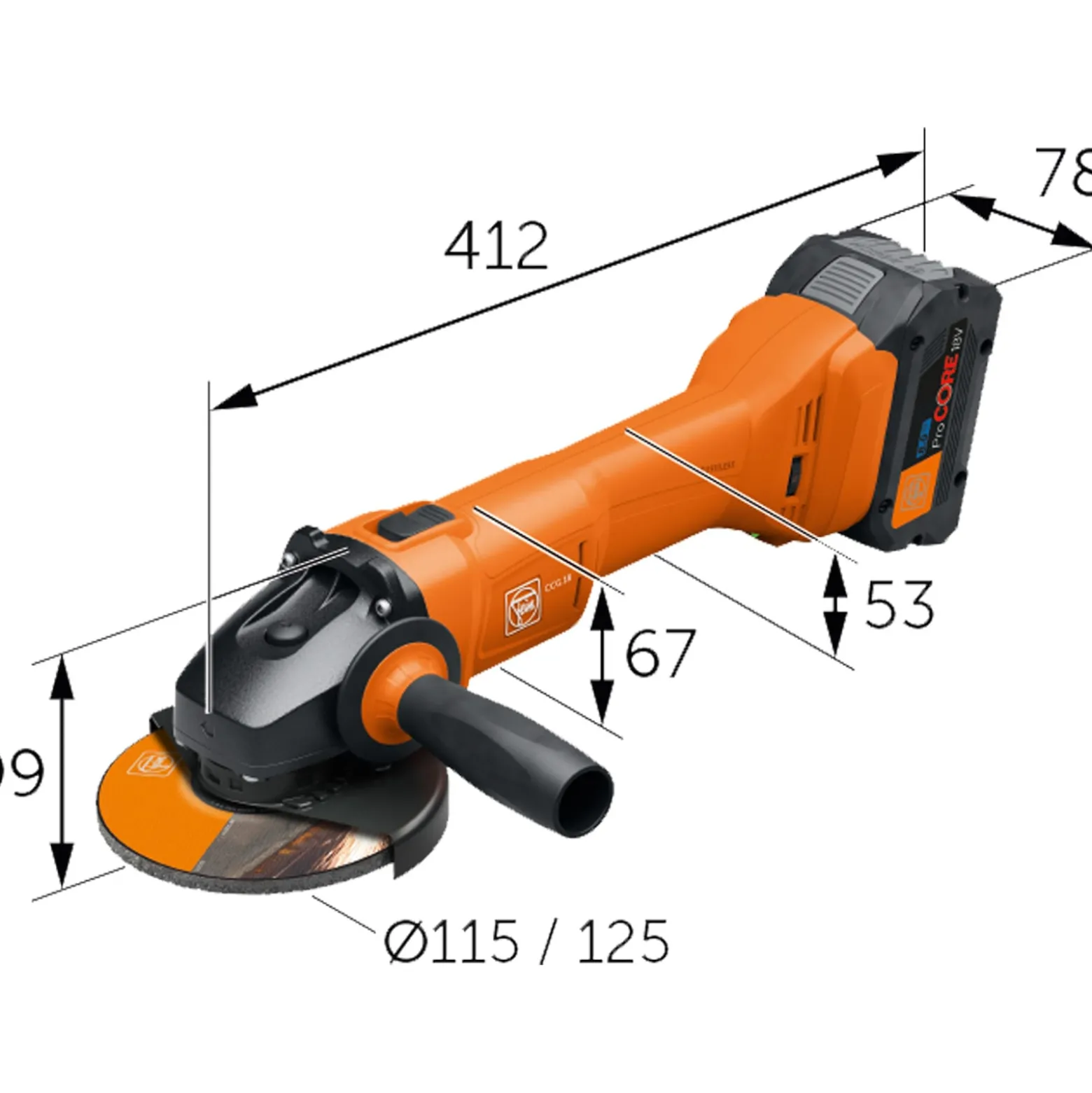 Fein Vorteils-Combo Akku: Akku-Bohrschrauber ASCM 18-4 QM AS & Akku-Winkelschleifer CCG 18-125-12 in L-Boxx- 99100000837