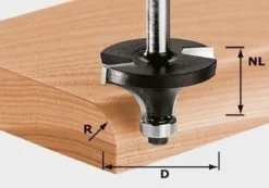 Festool Abrundfräser HW Schaft 12 mm HW S12 D63/32/R25 - 491107