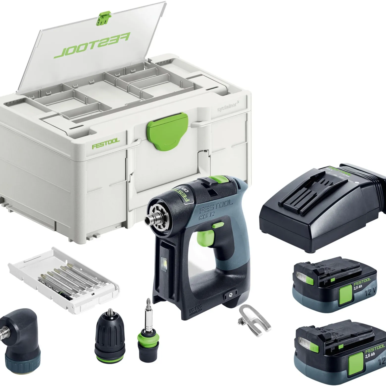 Festool Akku-Bohrschrauber CXS 12 2,5-Set / 2x 2,5 Ah Akku + Ladegerät im Systainer - 576865