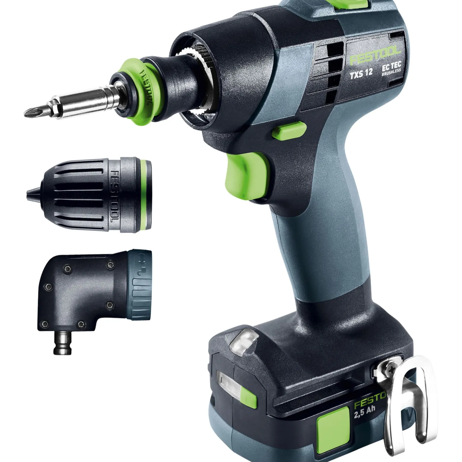 Festool Akku-Bohrschrauber TXS 12 2,5-Set / 2x 2,5 Ah Akku + Ladegerät im Systainer - 576874