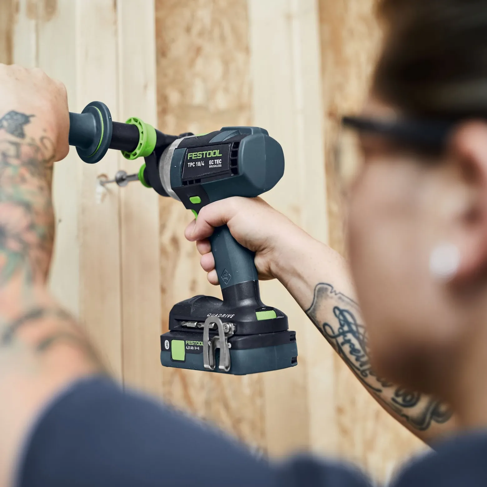 Festool Akku-Schlagbohrschrauber TPC 18/4 I-Basic-Set QUADRIVE + Zubehör im Systainer - 577625