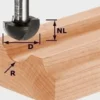 Festool Hohlkehlfräser HW Schaft 8 mm HW S8 R9,7 - 490986