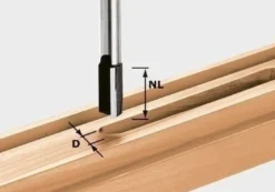 Festool Nutfräser HW Schaft 12 mm HW S12 D14/50 - 491089