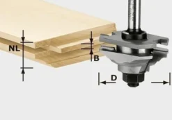 Festool Profil-Federfräser HW Schaft 8 mm HW S8 D46 x D12-FD - 490643