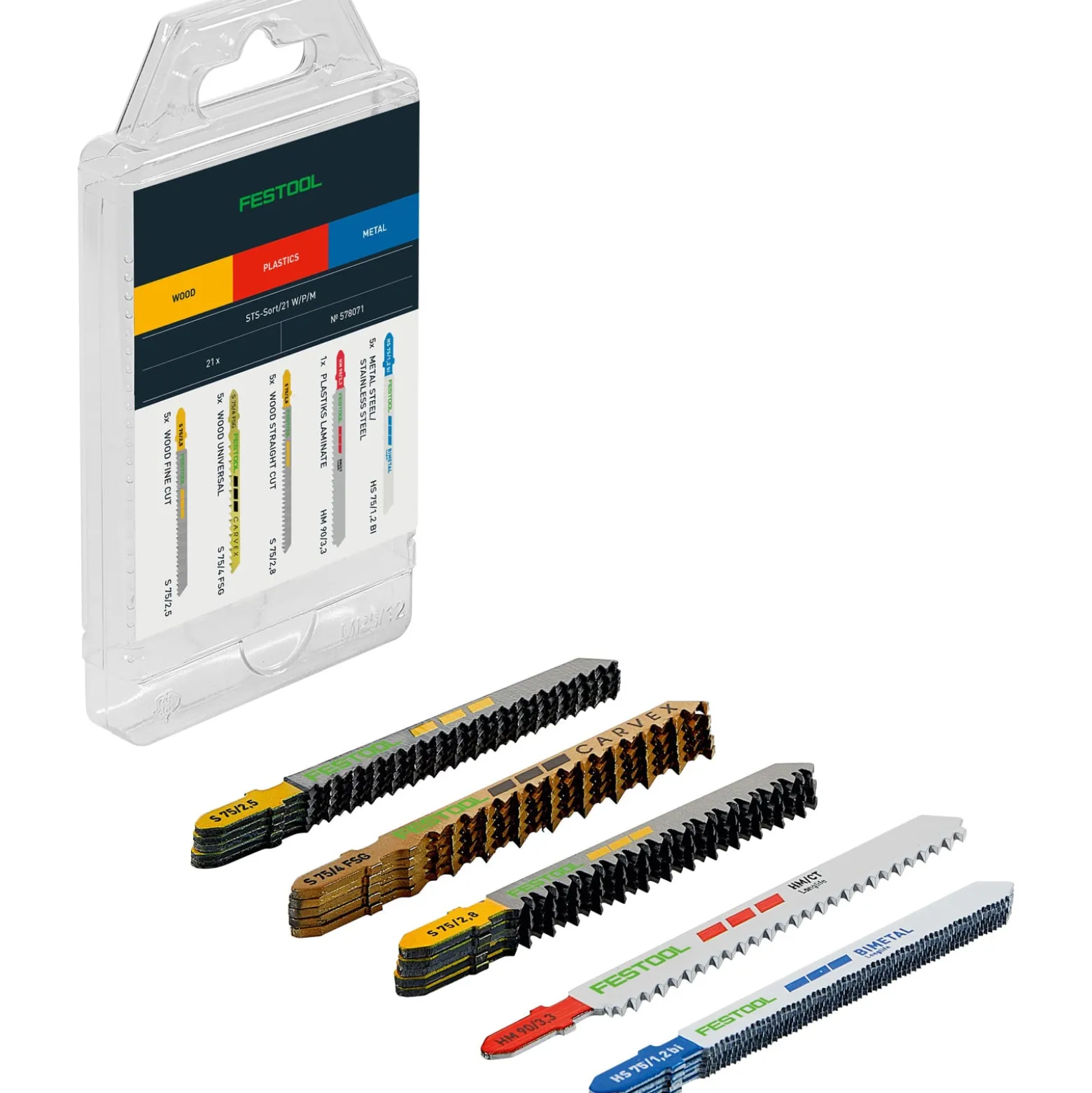 Festool Stichsägeblatt-Set STS-Sort/21 W/P/M - 578071