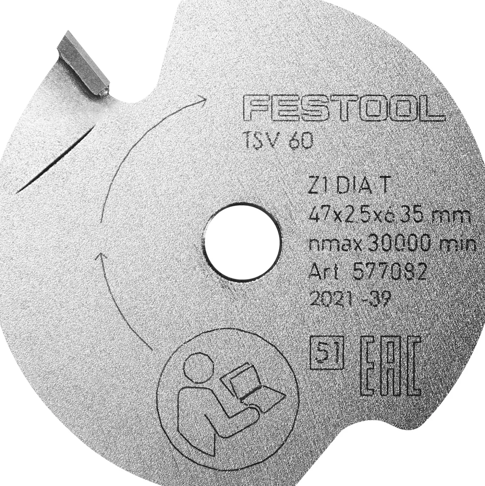 Festool Vorritz-Sägeblatt DIA 47 x 2 5 x 6 35 T1 - 577082