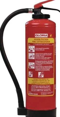 Fettbrandfeuerlöscher FA 6 EASY 6l aufladb.Brandkl.13 A 75 F m.Wandh.GLORIA