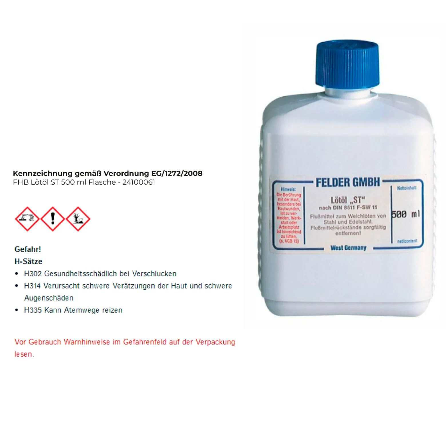 FHB Lötöl ST 500 ml Flasche - 24100061