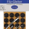 Filzgleiter 17mm Filz braun selbstkl. - 521703