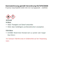 Fischer Dachdicht DDK 310 ml transparent - 049103