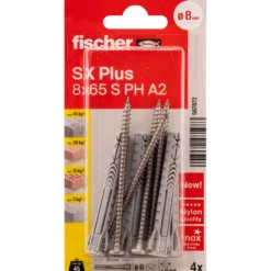 Fischer Dübel SX Plus 8x65 S A2 K (4 Stk.) - 567872
