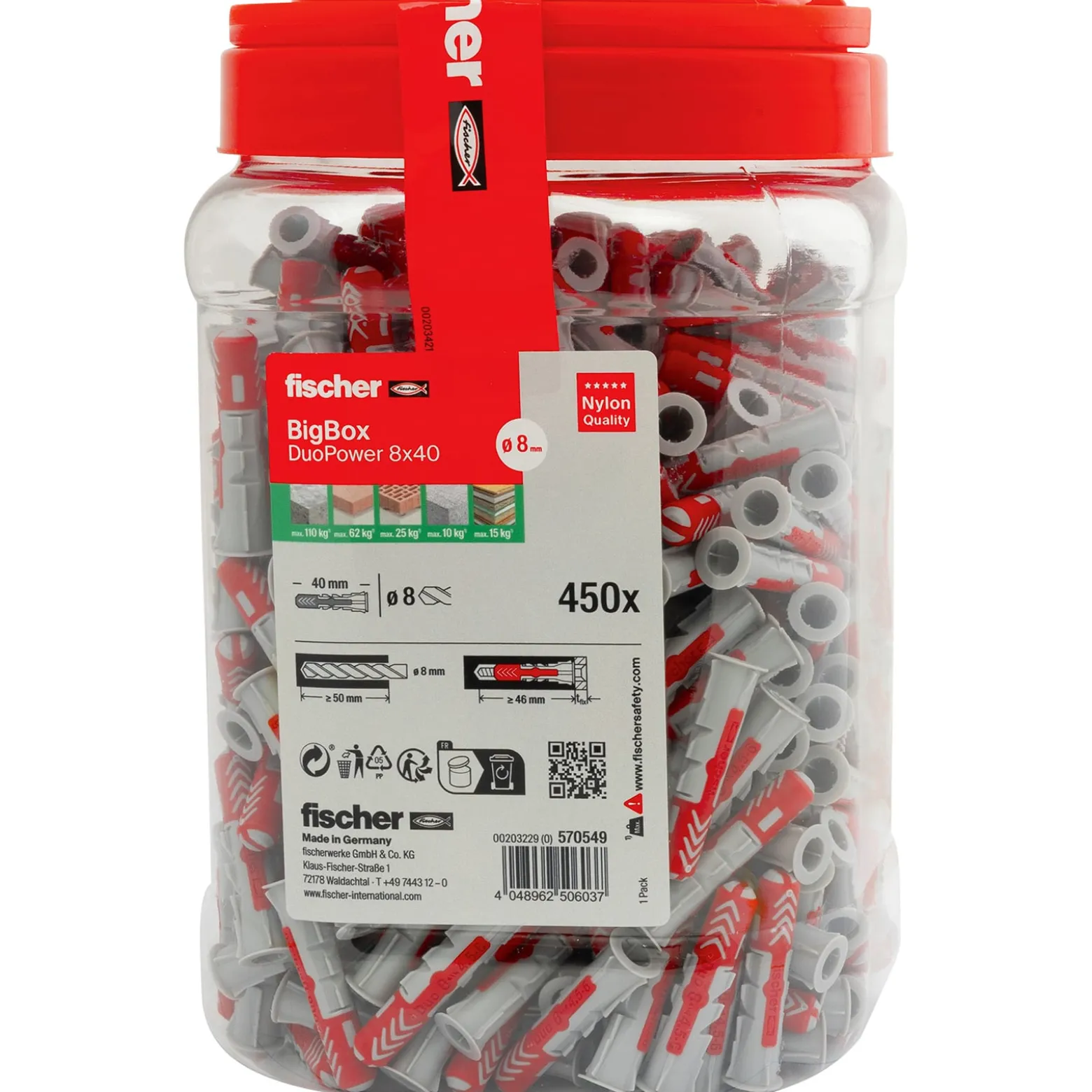 Fischer DuoPower 8x40 BigBox (450 Stk.) - 570549