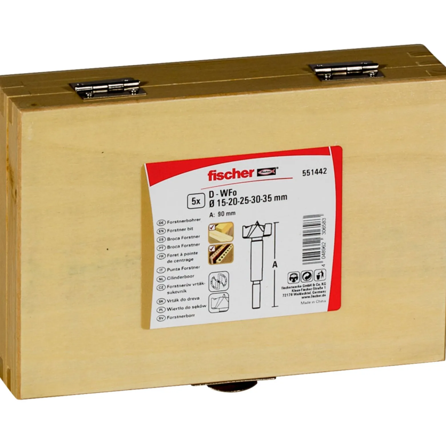 Fischer Forstnerbohrer D-WFo Set (5 Teile) - 551442