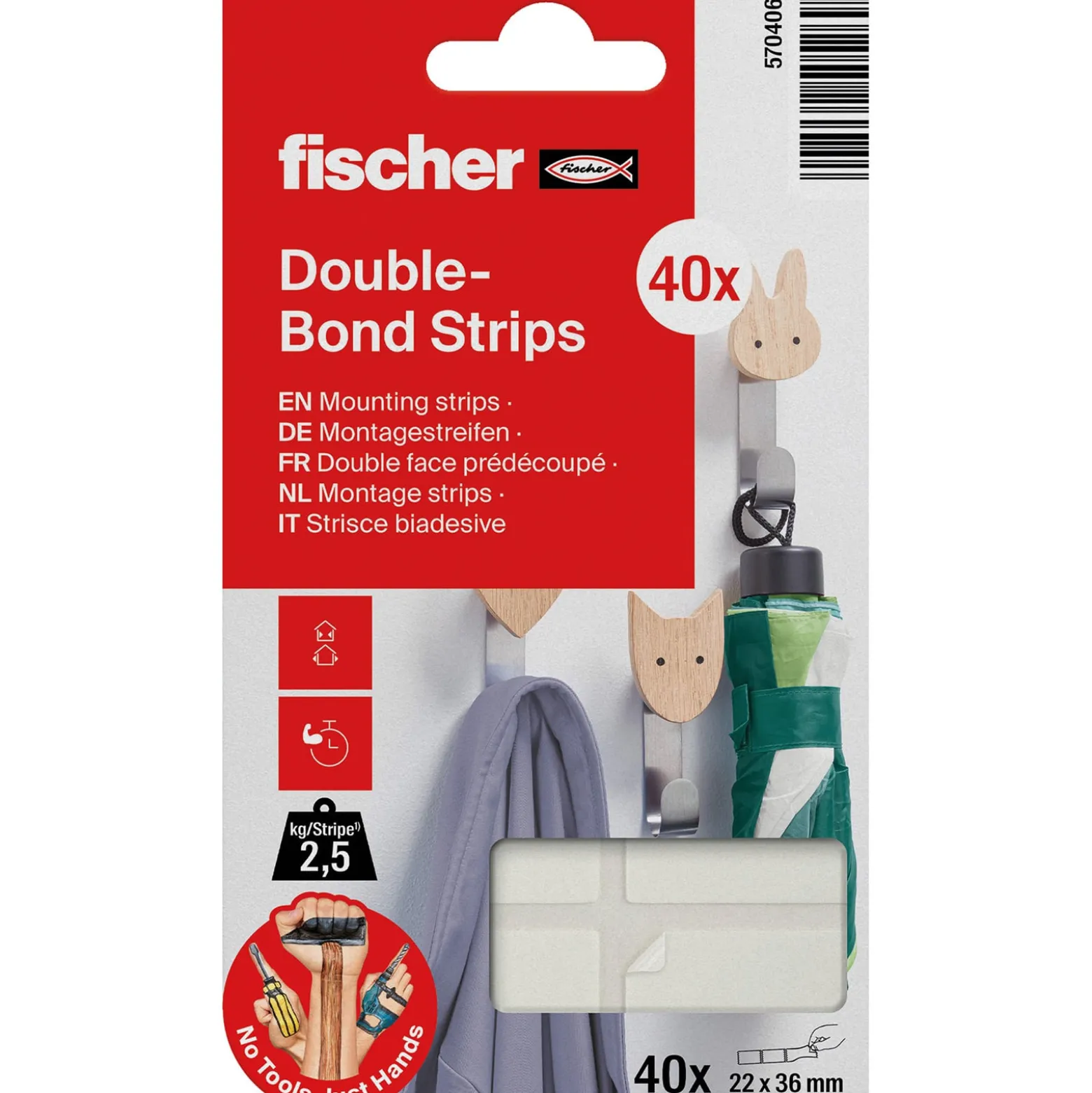 Fischer GOW Multipack Montagestreifen (40 Stk.) - 570406