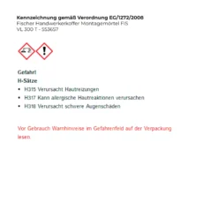 Fischer Handwerkerkoffer Montagemörtel FIS VL 300 T- 553657