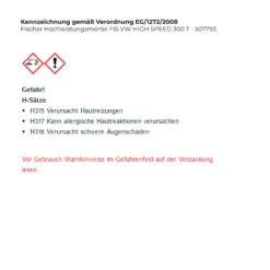 Fischer Hochleistungsmörtel FIS VW HIGH SPEED 300 T - 507793